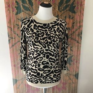 Forever 21 Leppard Print Crew Neck Sweater